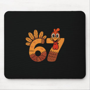 67 Meme Humor 6-7 Funny Six Seven Thanksgiving Tur Mouse Mat