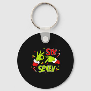 67 Meme Humor 6-7 Funny Xmas Six Seven Christmas Key Ring