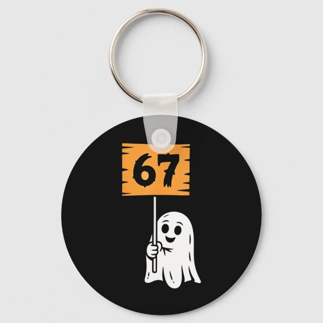 67 Meme Humor 6-7 Six Seven Halloween  Key Ring (Front)