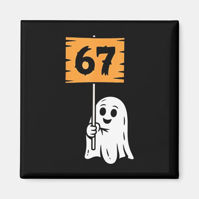 67 Meme Humor 6-7 Six Seven Halloween  Magnet (Front)