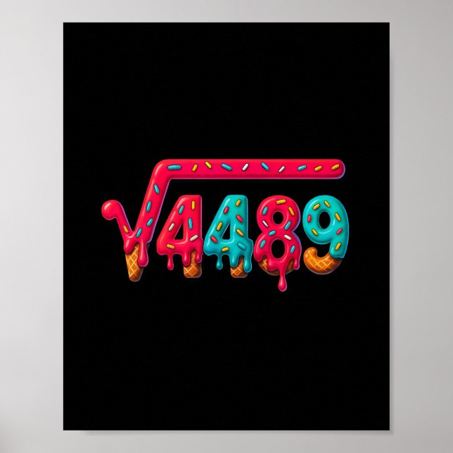 67 Meme Ice Cream Drip Square Root 4489 Gen Alpha  Poster (Front)