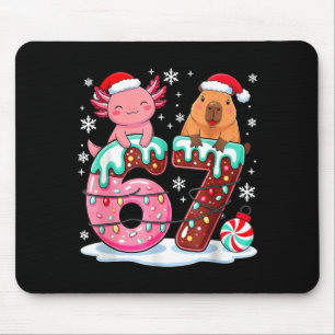 67 Meme Kawaii Axolotl Capybara Christmas Ice Crea Mouse Mat