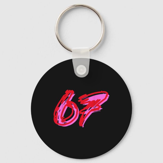 67 Meme  Key Ring (Front)