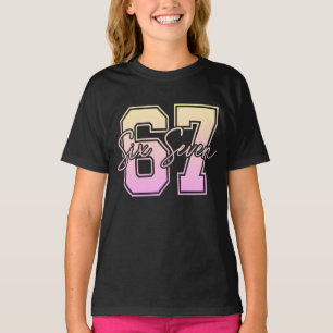 67 Meme Kids T-Shirt - Funny Viral Number Graphic