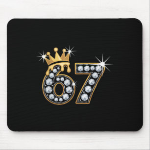67 Meme Luxury Crown Drip Elegant Royal Six Seven Mouse Mat