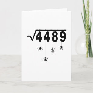 67 Meme Math Teacher 6 7 Halloween Spiders Square Card
