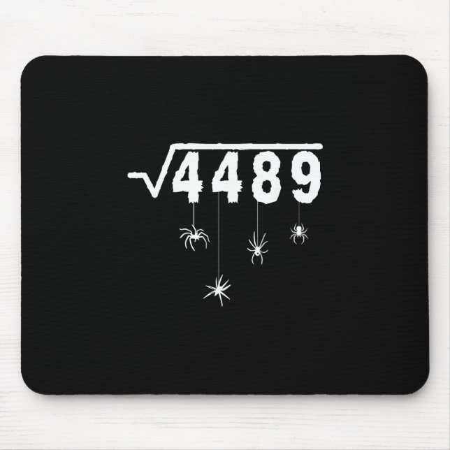 67 Meme Math Teacher 6 7 Halloween Spiders Square  Mouse Mat (Front)