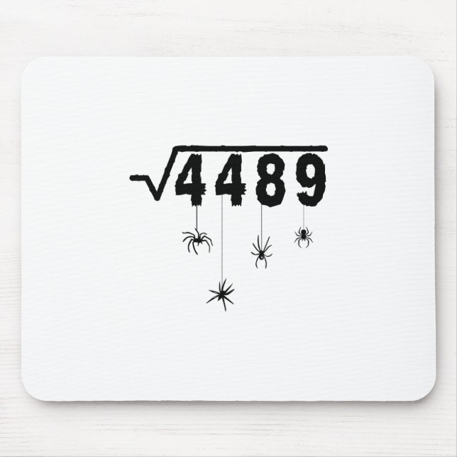 67 Meme Math Teacher 6 7 Halloween Spiders Square  Mouse Mat (Front)