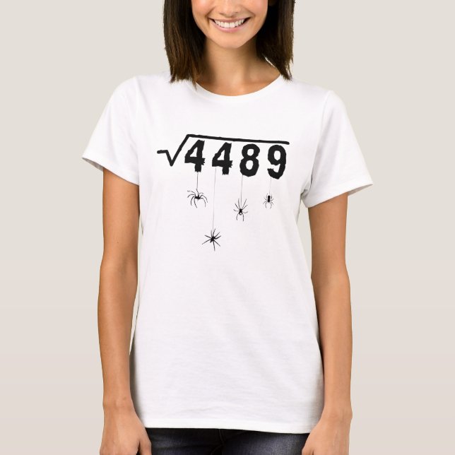 67 Meme Math Teacher 6 7 Halloween Spiders Square  T-Shirt (Front)