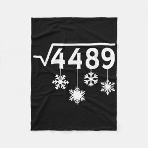 67 Meme Math Teacher Christmas Snowflakes Square R Fleece Blanket
