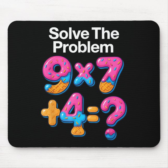 67 Meme Math Teacher Ice Cream Drip 6 7 Brainrot S Mouse Mat (Front)