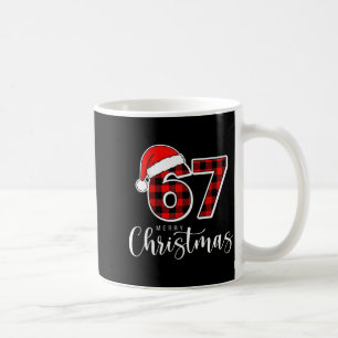 67 Meme Merry Christmas 67 Buffalo Plaid Xmas Retr Coffee Mug
