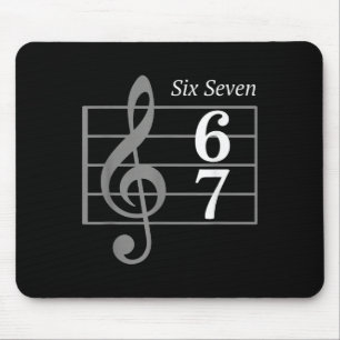 67 Meme Music Slang Musician Six Seven Funny Music Mouse Mat