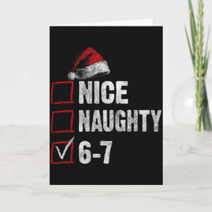 67 Meme Nice Naughty 67 Funny Christmas Boys Girls Card