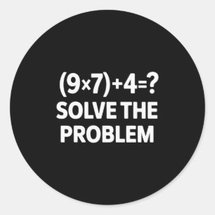 67 Meme Pemdas Elementary Math Teacher  Classic Round Sticker