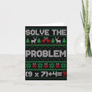 67 Meme Pemdas Math Joke Teacher Ugly Christmas Sw Card