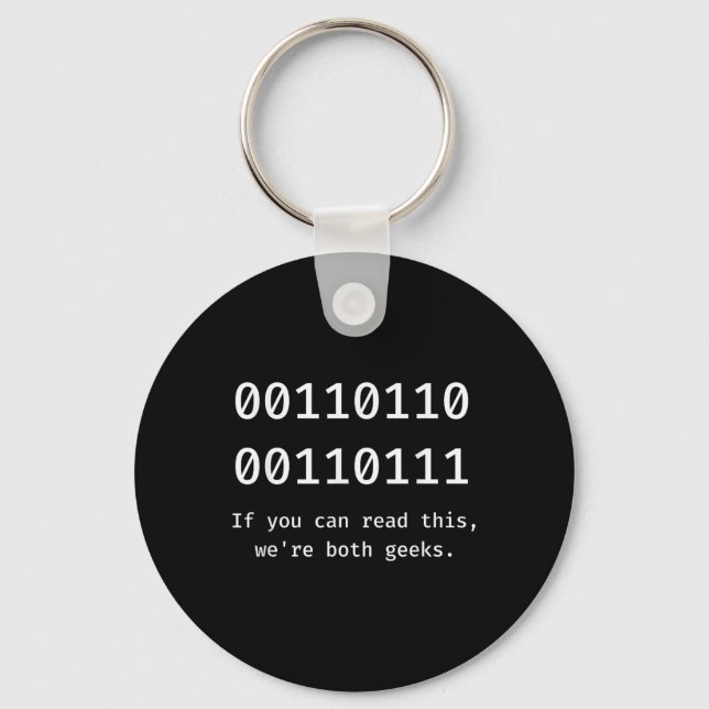 67 Meme Programmer Binary Code Funny Six Seven Pro Key Ring (Front)