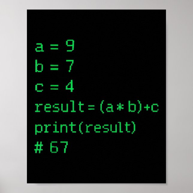67 Meme Python Code Result Geek Humor Six Seven Pr Poster (Front)
