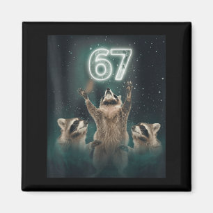 67 Meme Raccoon Howling At The Moon 6 7 Funny Weir Magnet