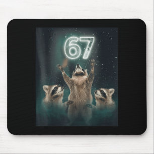 67 Meme Raccoon Howling At The Moon 6 7 Funny Weir Mouse Mat