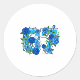 67 Meme School Wildflowers Floral Colorful Flowers Classic Round Sticker