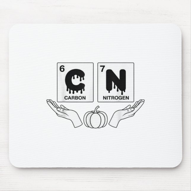 67 Meme Science Chemistry Funny Pumpkin Art Nerd J Mouse Mat (Front)