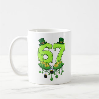 67 Meme Shamrocks Six Seven Shamrocks 6-7 St Patri Coffee Mug