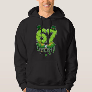 67 Meme Shamrocks Six Seven Shamrocks 6-7 St Patri Hoodie