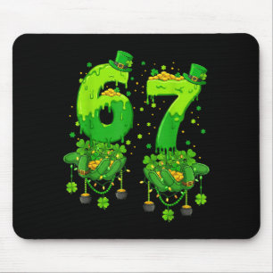 67 Meme Shamrocks Six Seven Shamrocks 6-7 St Patri Mouse Mat