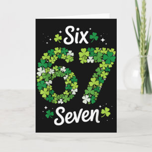 67 Meme Shamrocks St Patricks Day 6-7 Kids Girls B Card