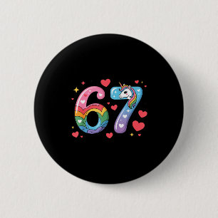 67 Meme Shirt Number Funny Six Seven 6 7 6 Cm Round Badge