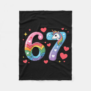 67 Meme Shirt Number Funny Six Seven 6 7  Fleece Blanket