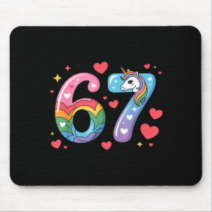 67 Meme Shirt Number Funny Six Seven 6 7  Mouse Mat