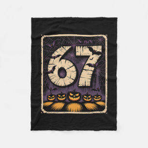 67 Meme Shirt Six Seven Funny Halloween Design Fleece Blanket