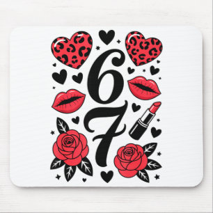 67 Meme Six Seven 67 Meme Six Seven 6 7 Valentine  Mouse Mat