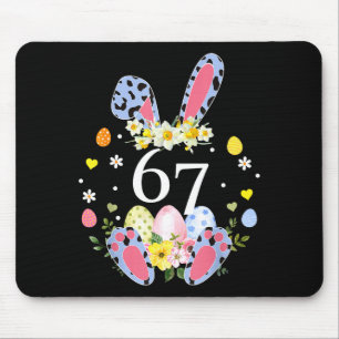 67 Meme Six Seven 6 7 Bunny Leopard Kids Funny Eas Mouse Mat