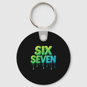 67 Meme Six Seven 6-7 Funny Internet Joke Viral Tr Key Ring