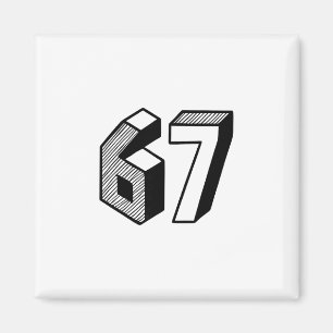 67 Meme Six Seven 6-7 Funny Internet Joke Viral Tr Magnet