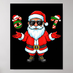 67 Meme Six Seven 6 7 Funny Santa Matching Xmas 67 Poster