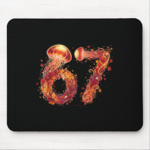 67 Meme Six Seven 6 7 Humor Jellyfish Thanksgiving Mouse Mat