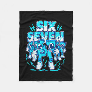 67 Meme Six Seven 6 7 Italian Brainrot Birthday Ki Fleece Blanket