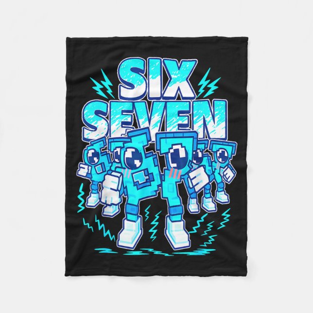 67 Meme Six Seven 6 7 Italian Brainrot Birthday Ki Fleece Blanket (Front)