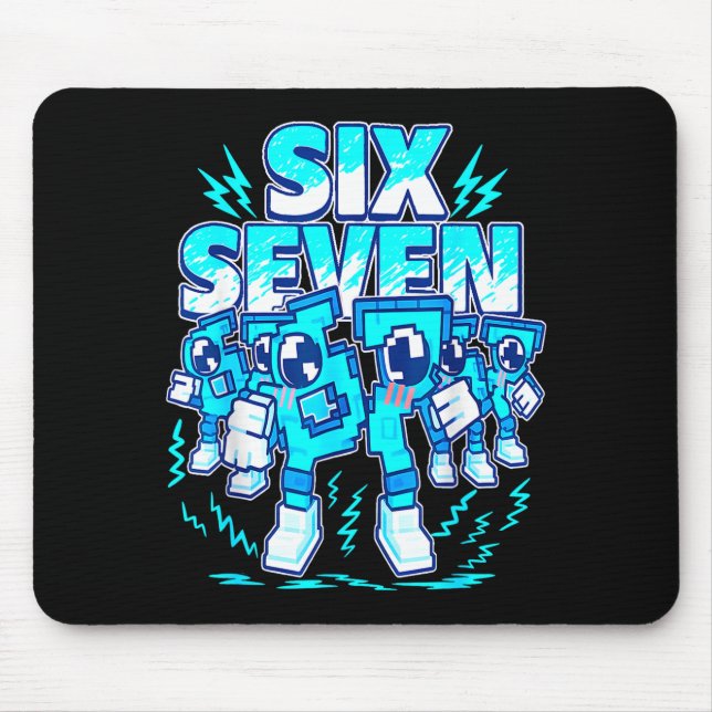 67 Meme Six Seven 6 7 Italian Brainrot Birthday Ki Mouse Mat (Front)