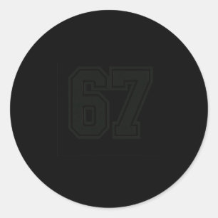 67 Meme Six Seven 6 7 Meme Design 6 7  Classic Round Sticker
