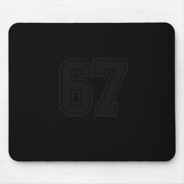 67 Meme Six Seven 6 7 Meme Design 6 7  Mouse Mat (Front)