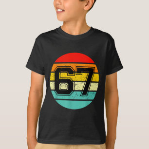67 Meme Six Seven 6 7 Meme Funny Number Vintage T-Shirt