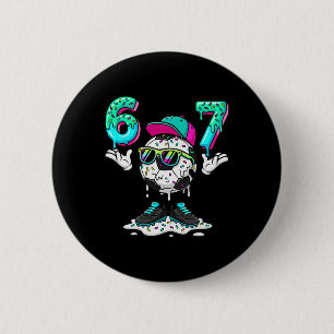 67 Meme Six Seven 6 7 Meme Funny Soccer Drip Cm Round Badge