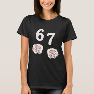 67 Meme Six Seven 6 7 Shirt Meme Funny Cat 67 