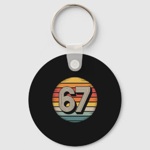 67 Meme Six Seven 6 7 Shirt Meme Funny Number Vint Key Ring