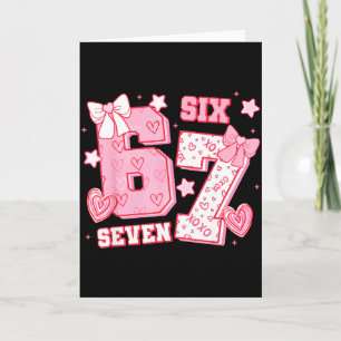 67 Meme Six Seven 6 7 Valentine Days  Card
